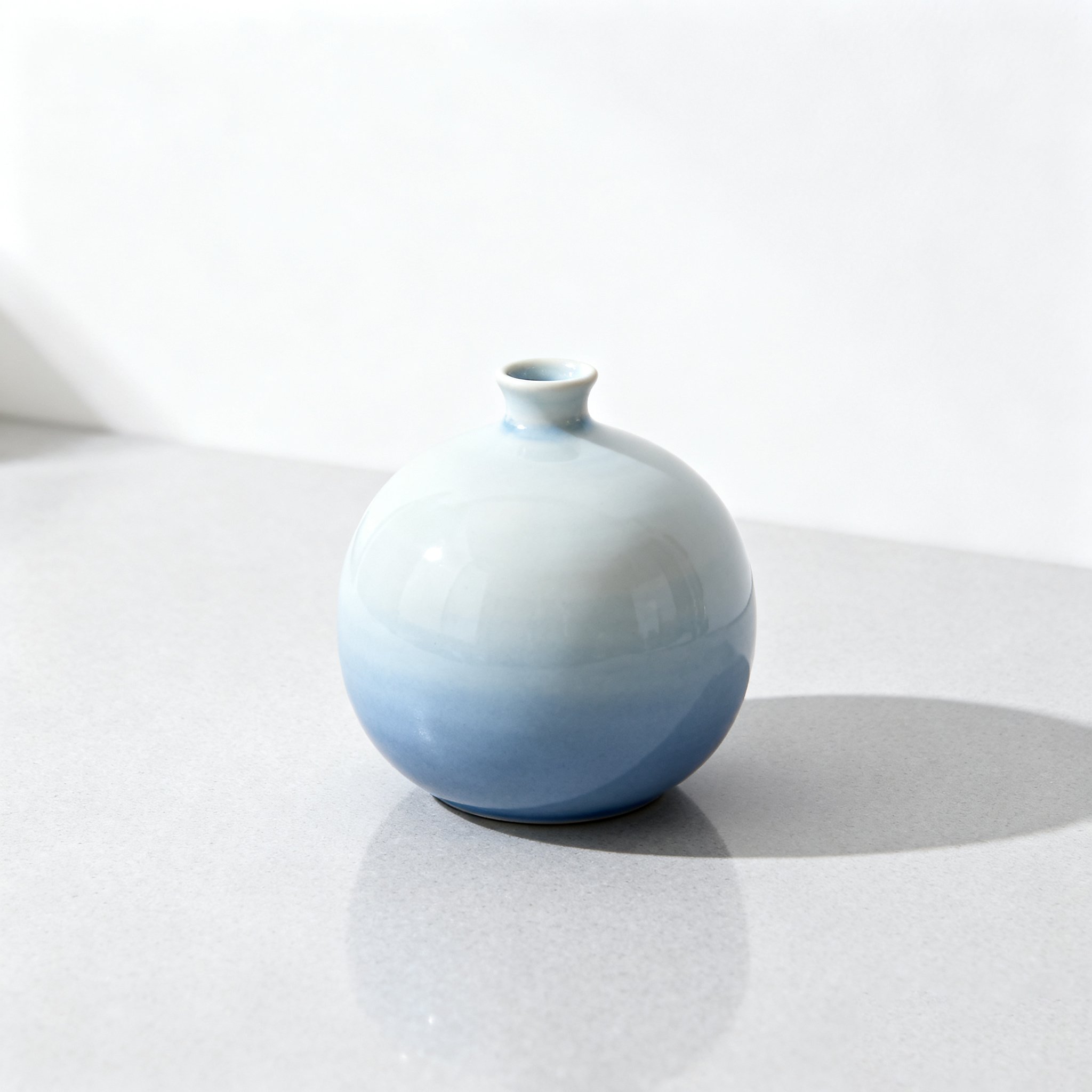 Florero de cerámica redondo