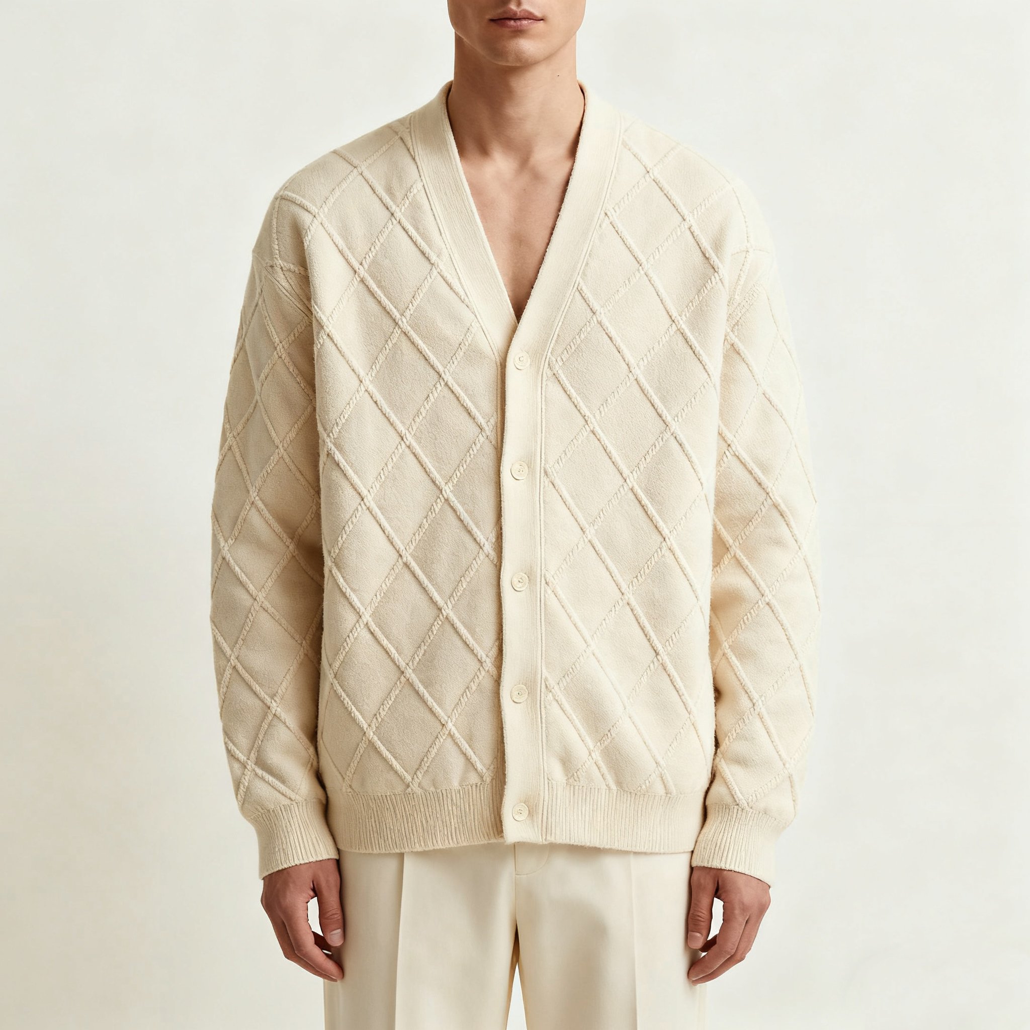 남성용 니트 카디건