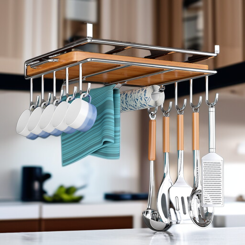 주방 칼판·뚜껑 수납 선반(무타공 설치)