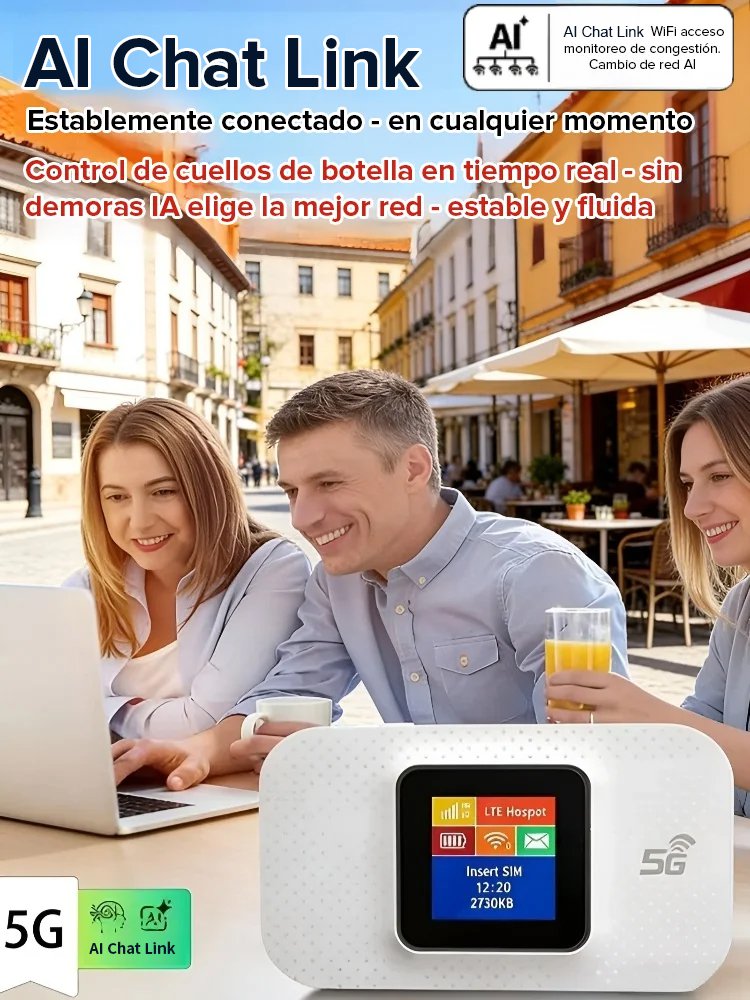 【Listo para usar】WiFi portátil 5G de alta velocidad sin límites