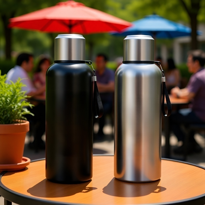 Double-walled stainless steel thermos