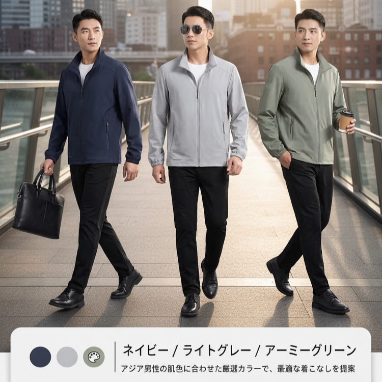 夏用メンズアイスシルクジャケット・日焼け防止アウター