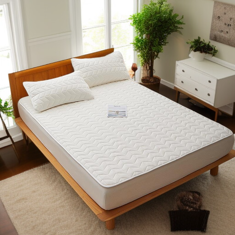 Colchón de algodón plegable antideslizante para dormitorio, individual, delgado y antibacteriano