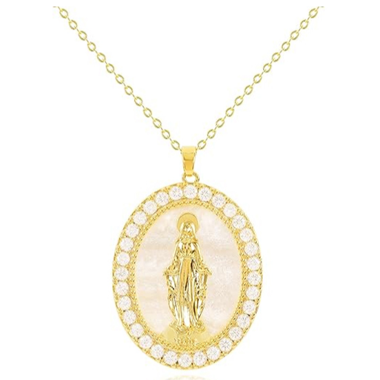 Minimalist Virgin Mary Necklace