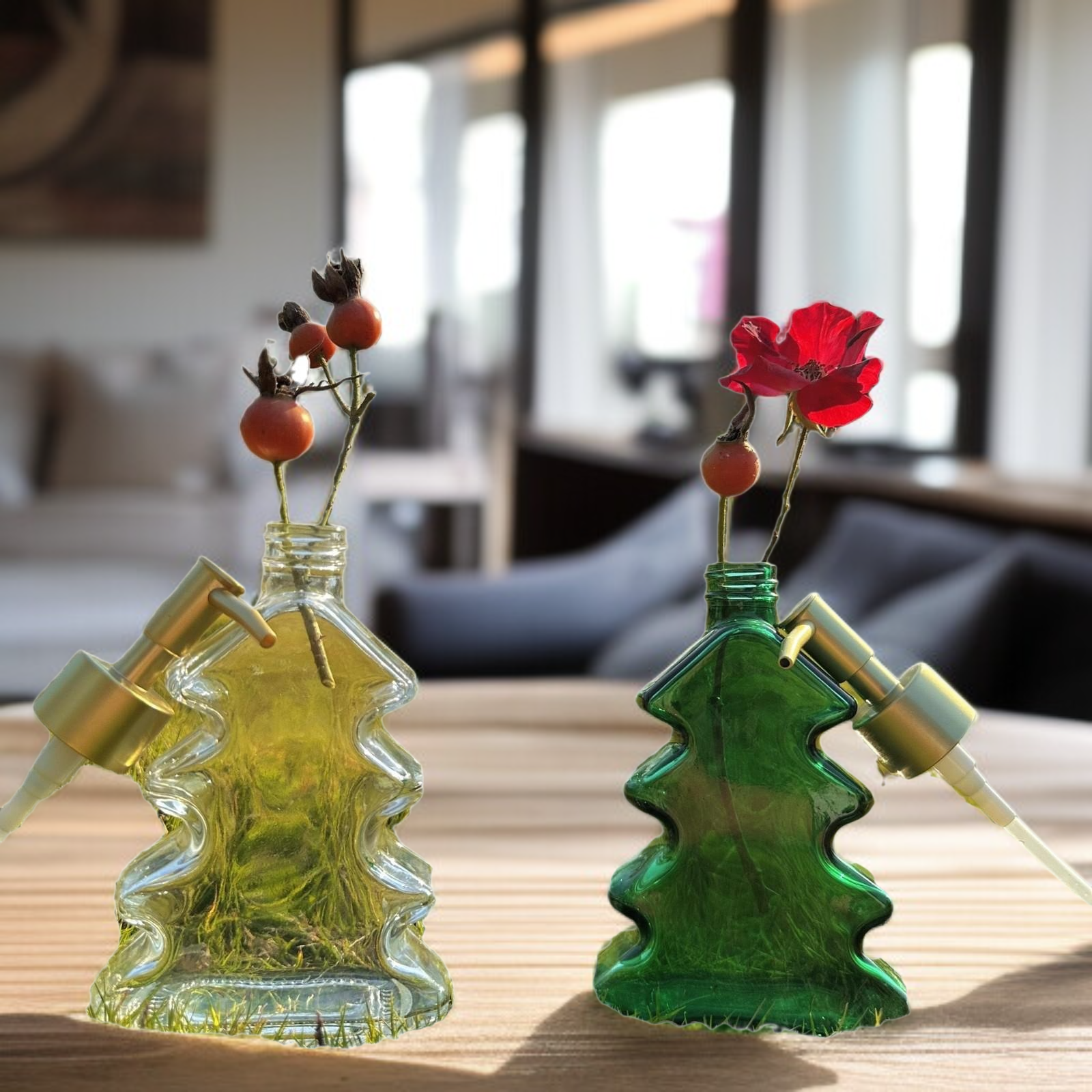 크리스마스 트리 손 소독제 병