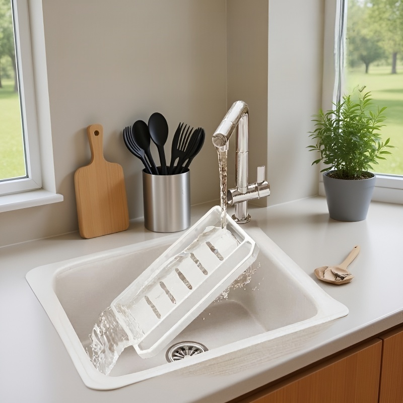 Küchenaufbewahrungsregal für Geschirrtücher und Abtropfkörbe