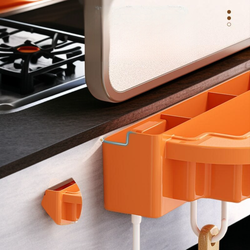 Multifunkční nástěnný držák na pokličky do kuchyně