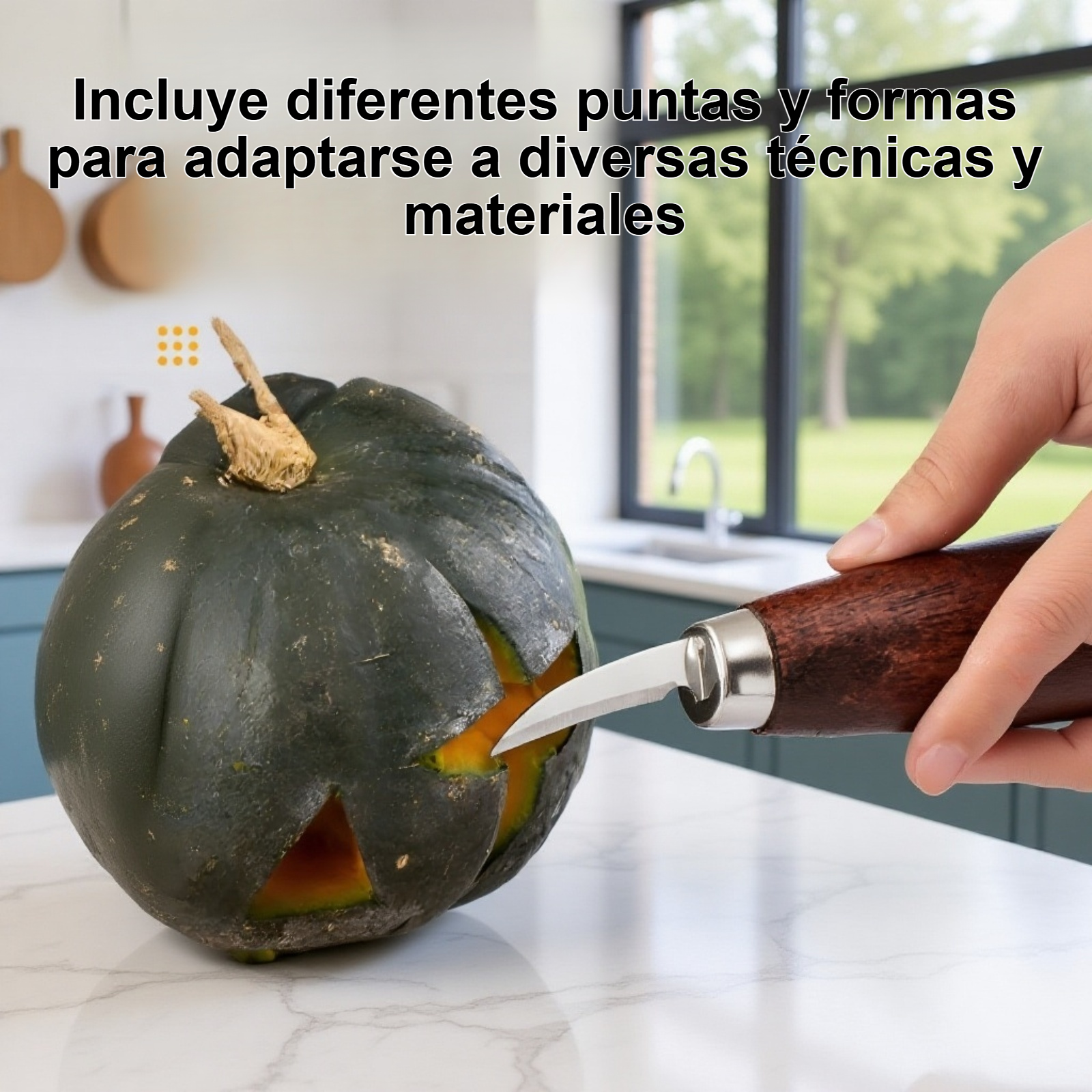 Cuchillos de tallado profesionales en acero inoxidable