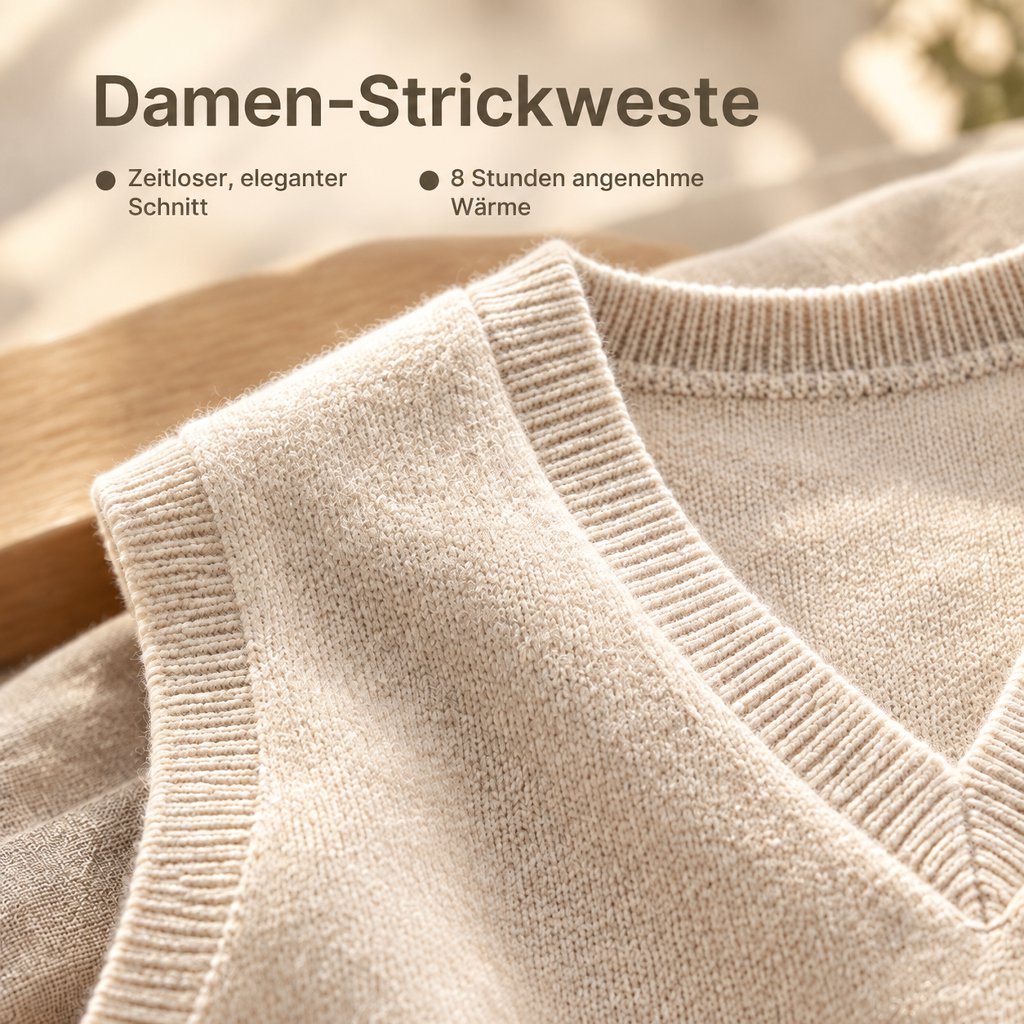 Damen Strickpullover Weste