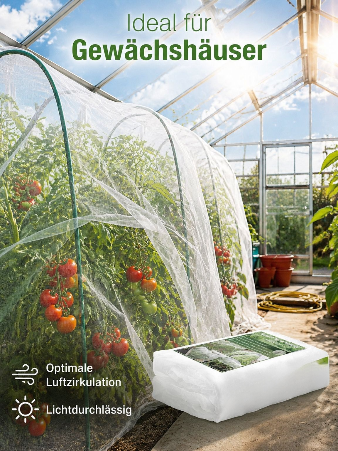 Nachhaltiges und wiederverwendbares Gartennetz
