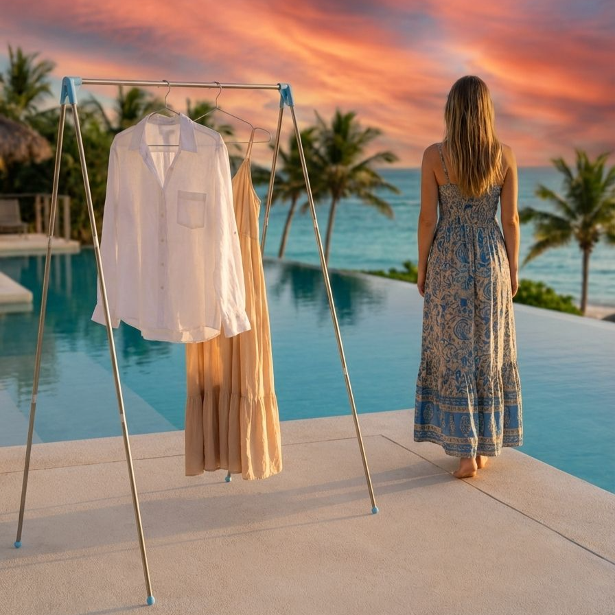 Praktischer Wäscheständer für kleine Wohnungen