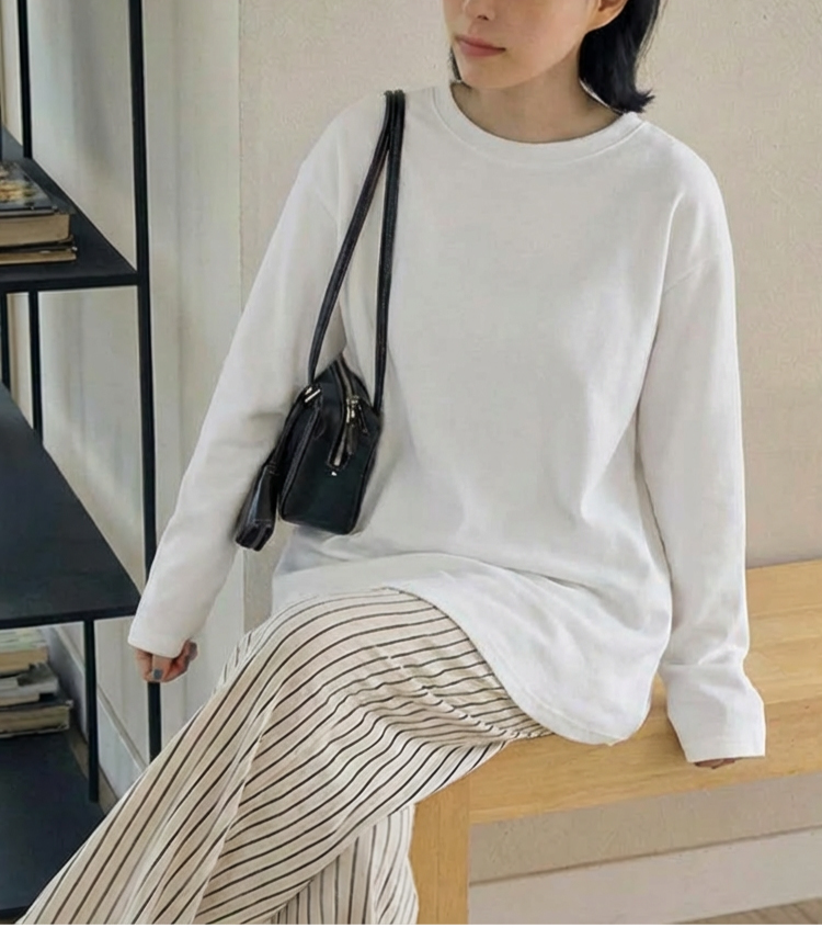 オールシーズン使える無地レディースインナー