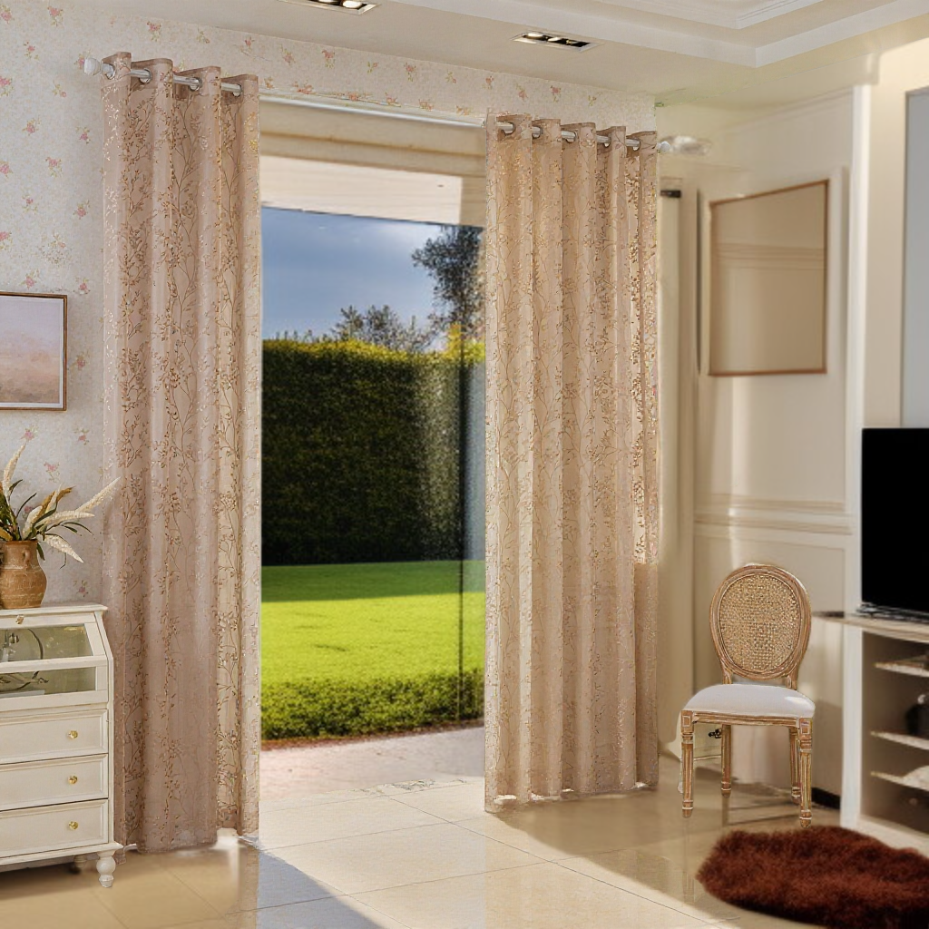 高質感簡約窗簾安裝示意