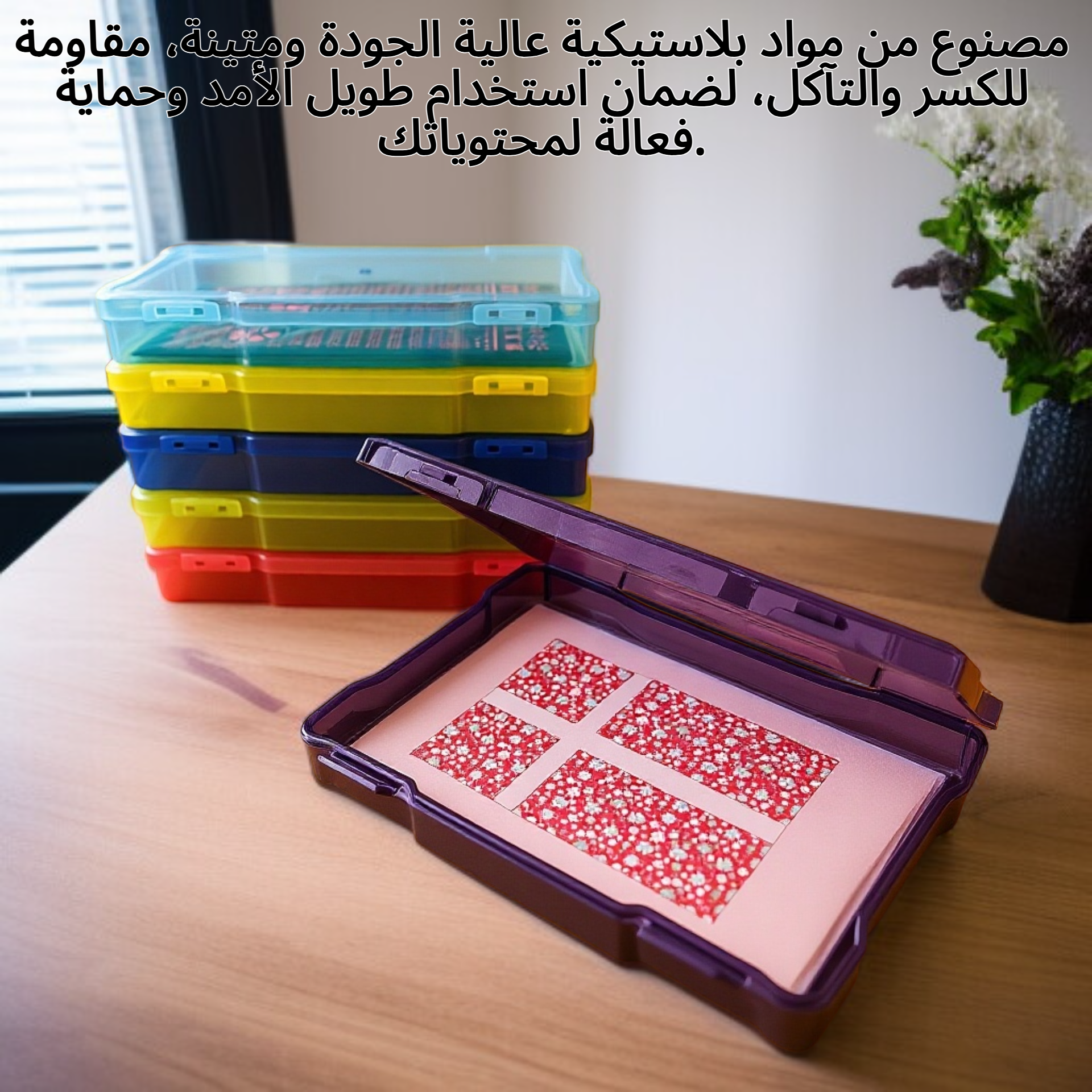 صندوق تخزين بلاستيكي محمول باليد