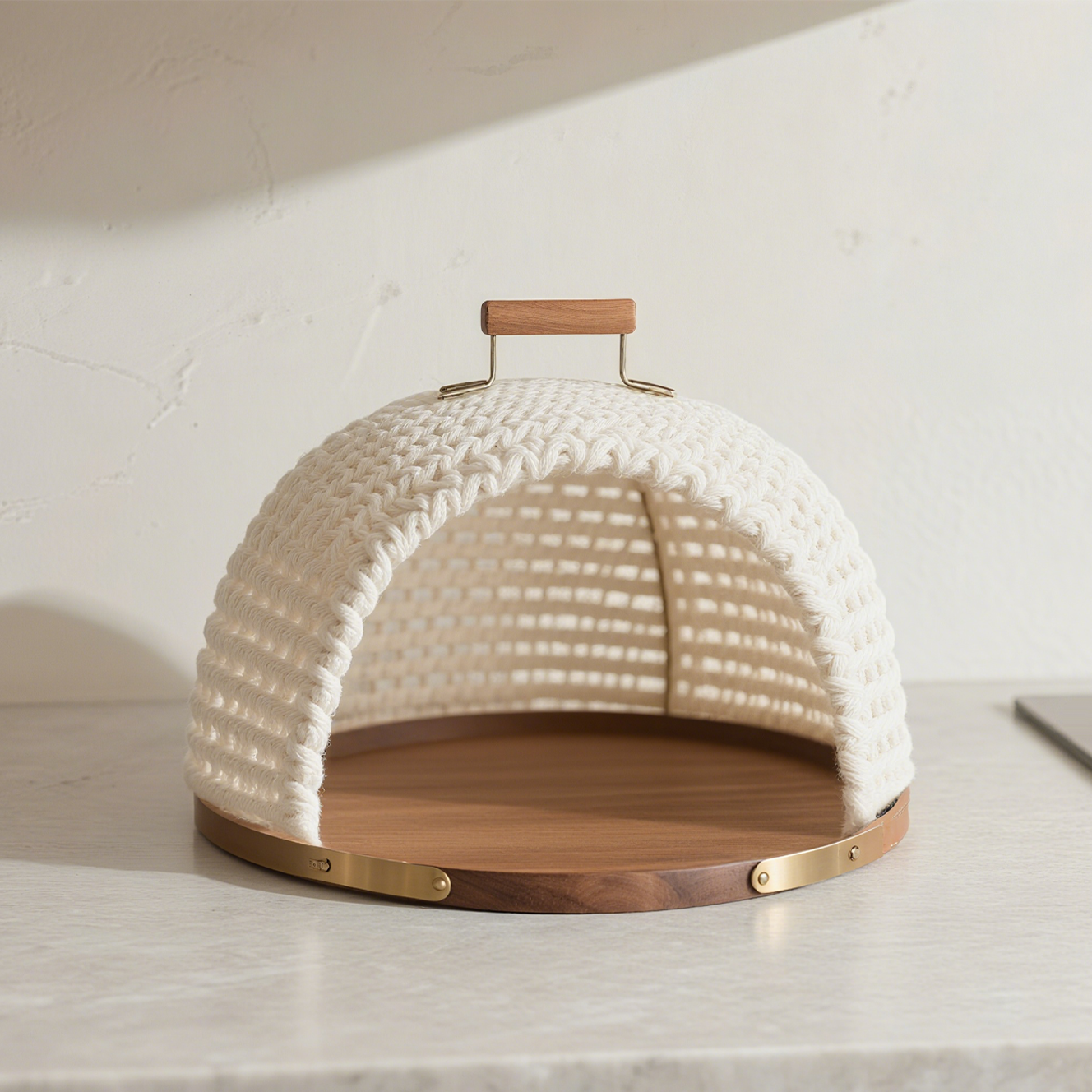 Funda de comedor de punto de algodón puro de estilo nórdico a prueba de polvo (2 piezas)