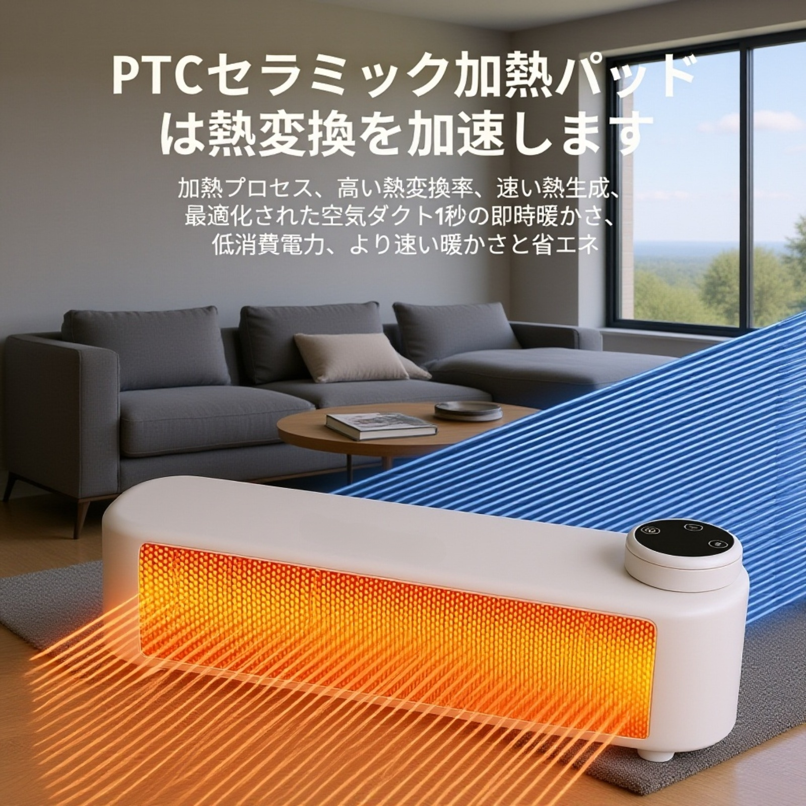 オフィスで使用中のヒーター