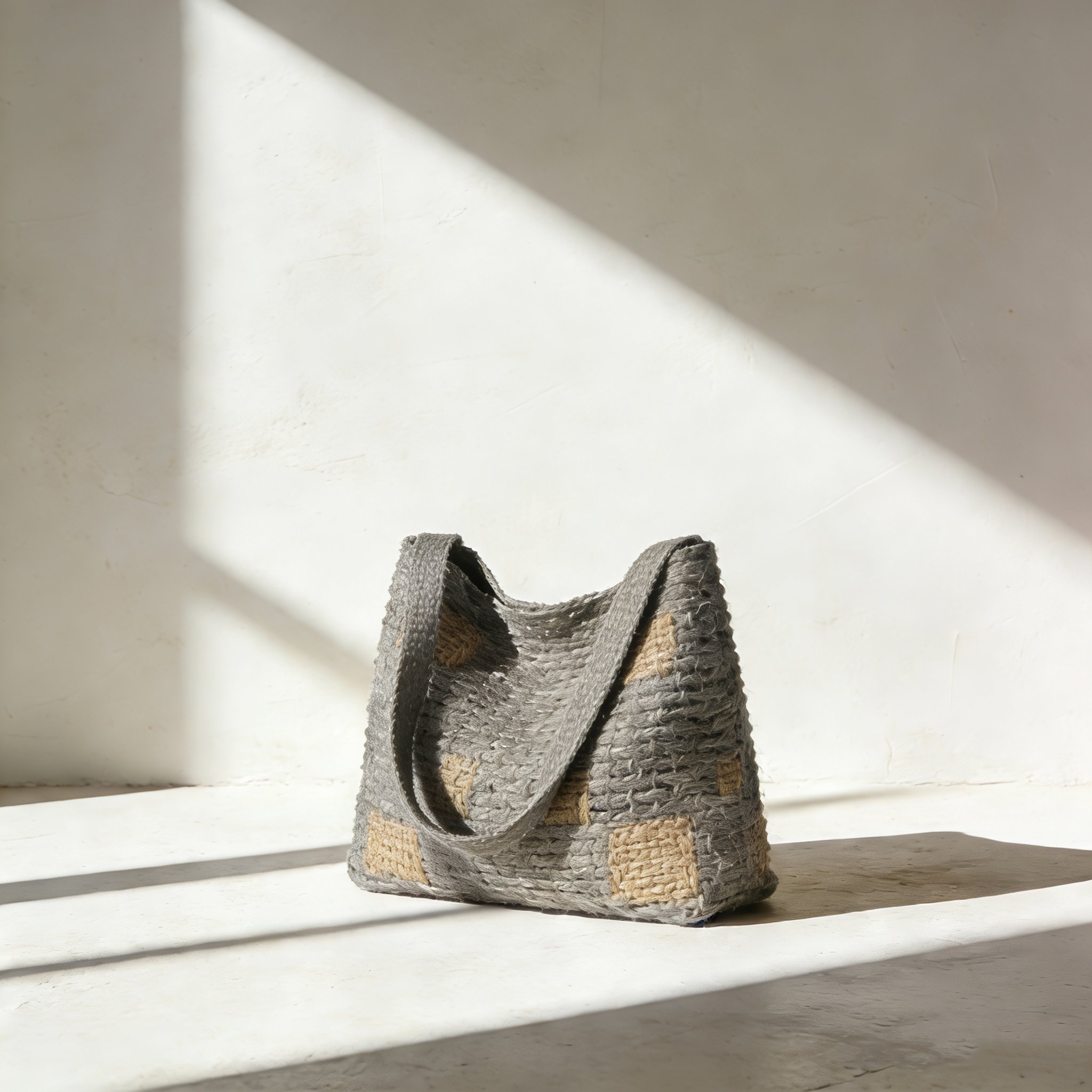 Set de 2 bolsos cruzados de yute trenzado