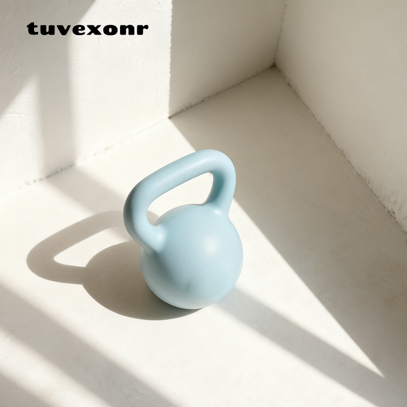 단색 미끄럼 방지 케틀벨, 5kg (3개)