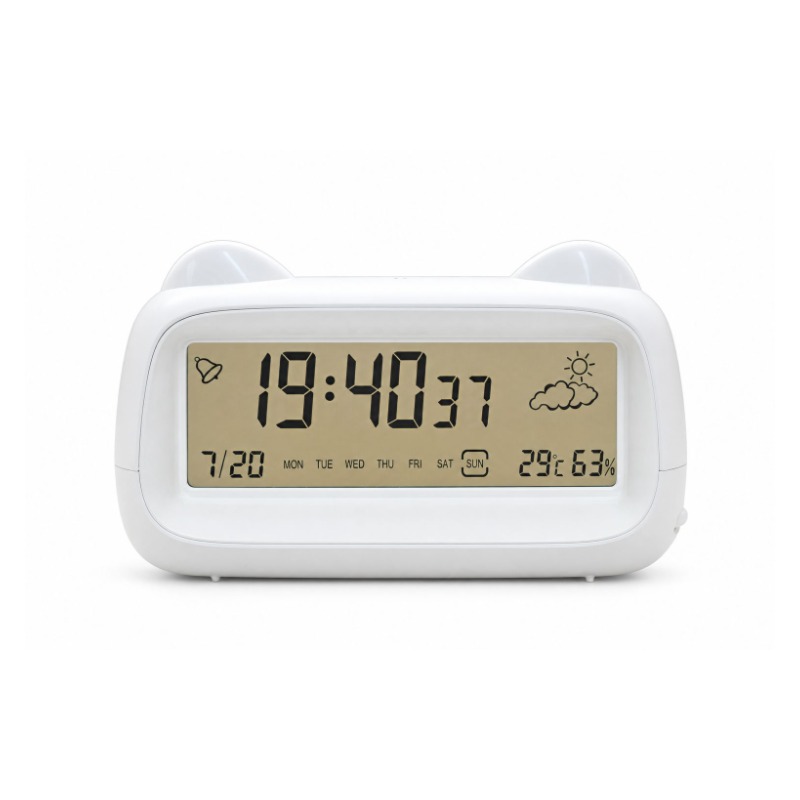 Rechargeable Cute Cat Alarm Clock for Kids with Luminous and Snooze