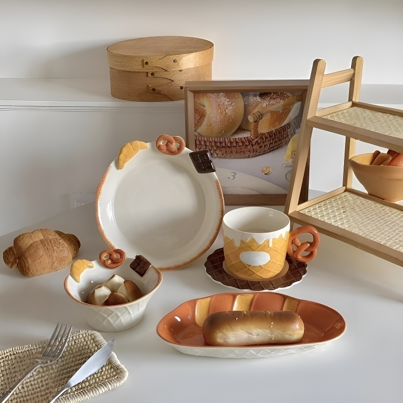 Juego de taza y platillo de café para el hogar