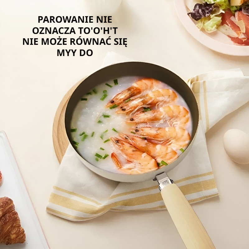 Patelnia nieprzywierająca z tytanową powłoką śnieżnej porcelany bez powłok