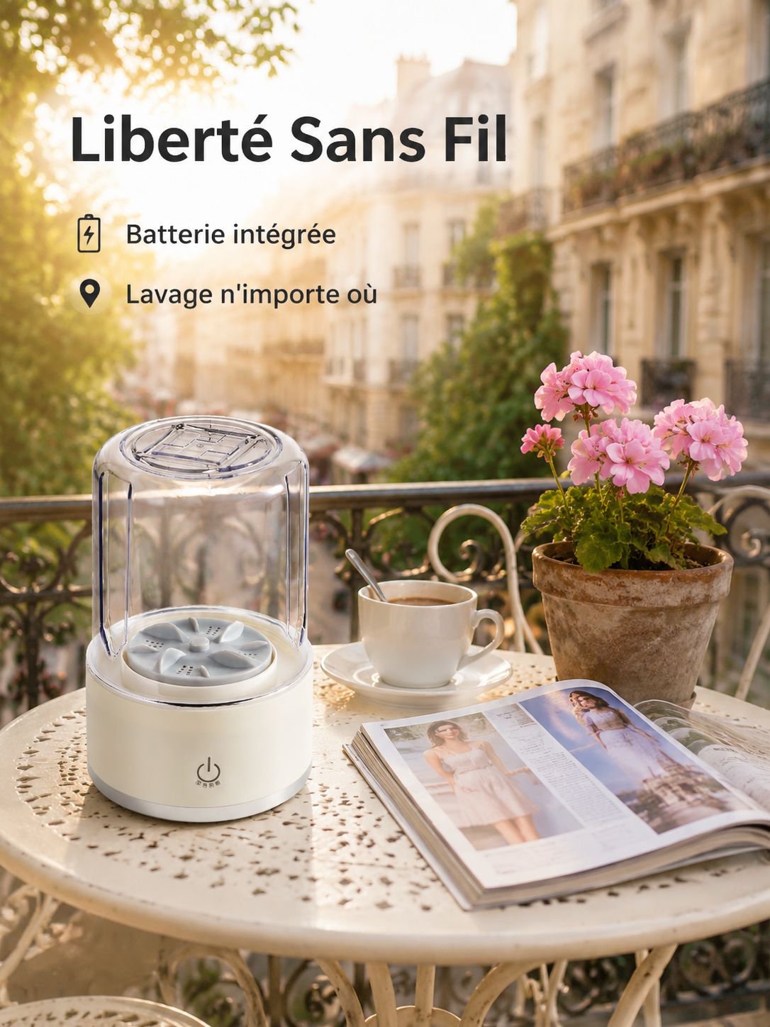 Lave-linge portable rechargeable pour sous-vêtements