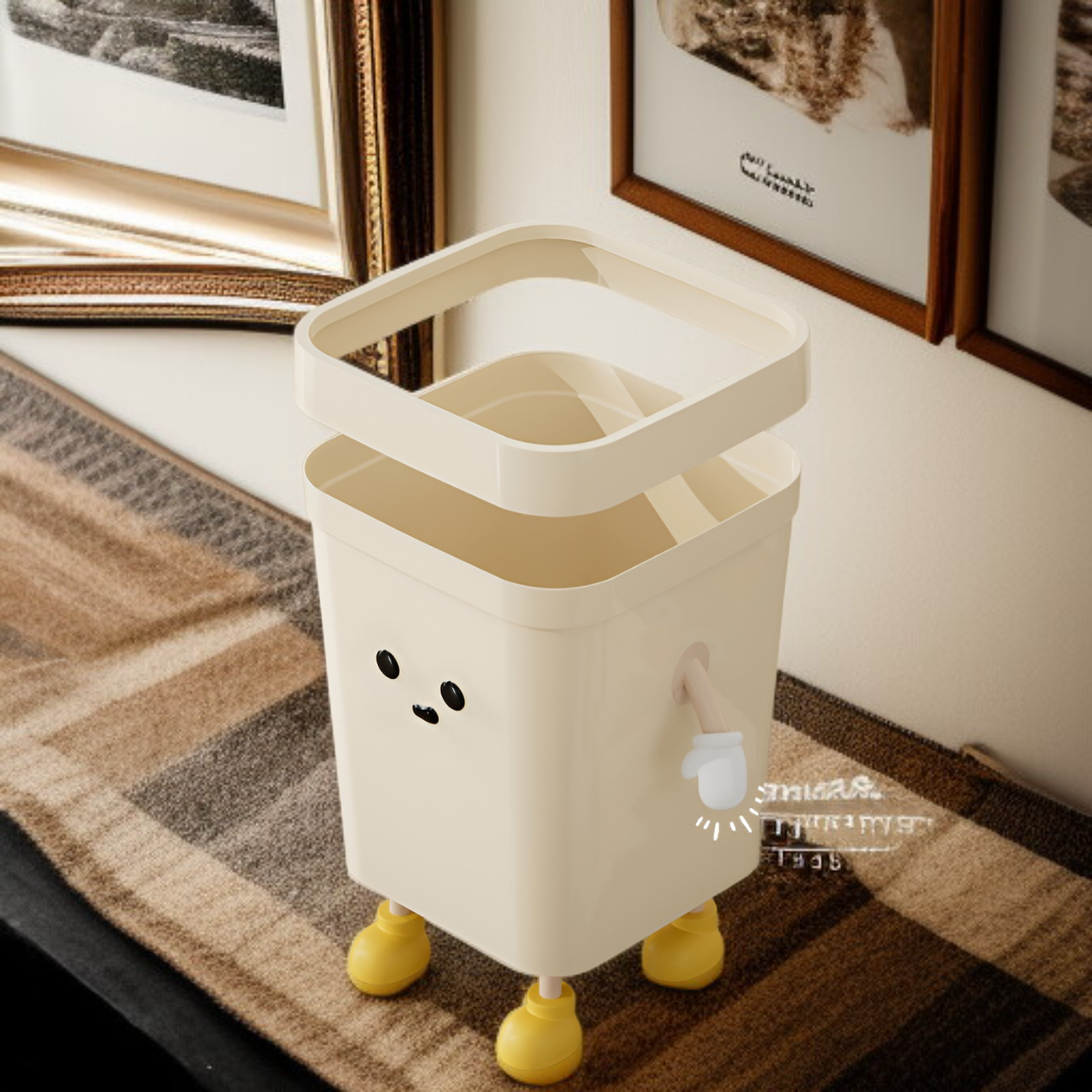 かわいいゴミ箱家庭用高見え大型ゴミ箱リビングルーム寝室寮キッチントイレ漫画クリエイティブゴミ箱