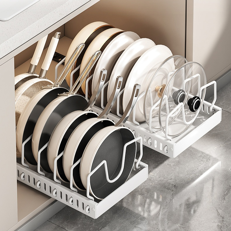 Adjustable Pot and Pan Organizer Rack 