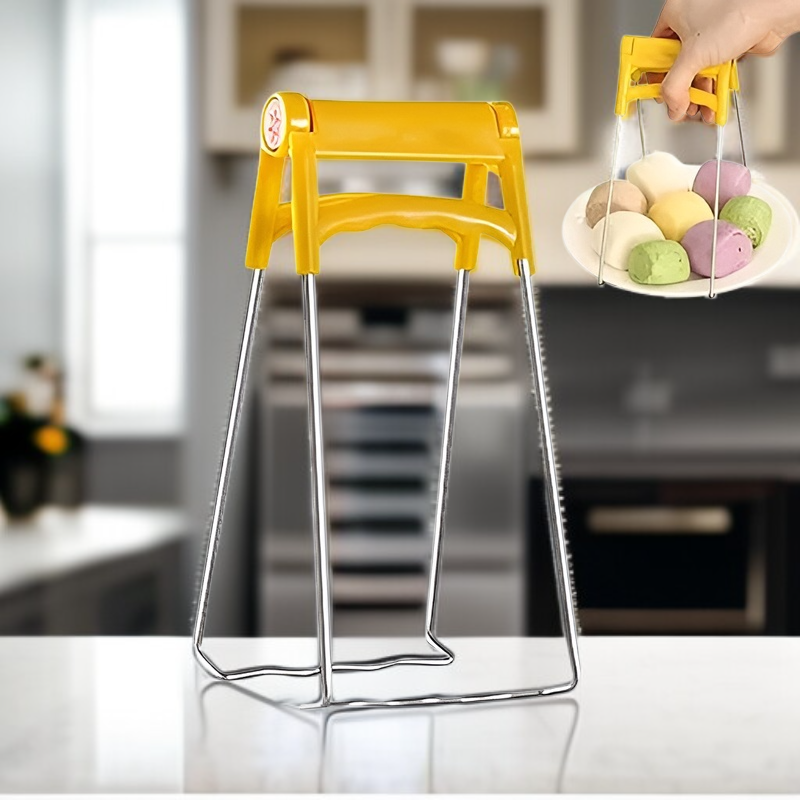 ชุดเครื่องมือครัวป้องกันความร้อนเป็ดเหลือง 3 ชิ้น พร้อมที่หนีบถ้วยและปลอกมือกันลื่น