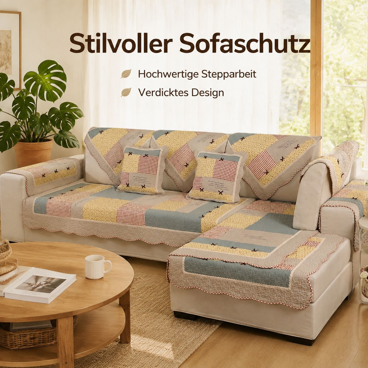 Sofakissen aus dicker Baumwolle im Landhausstil