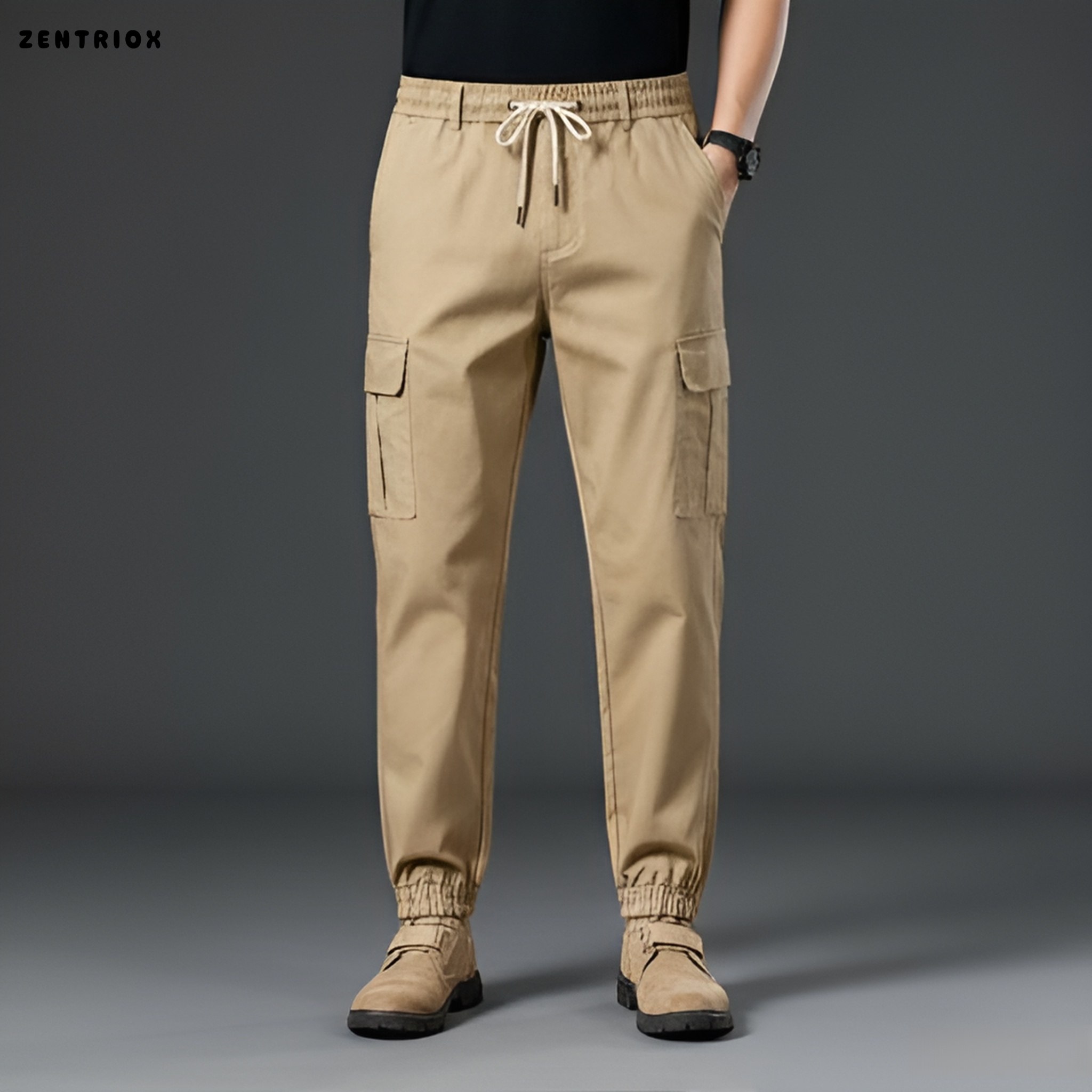 미니멀리스트 멀티포켓 캐주얼 팬츠 전면 이미지