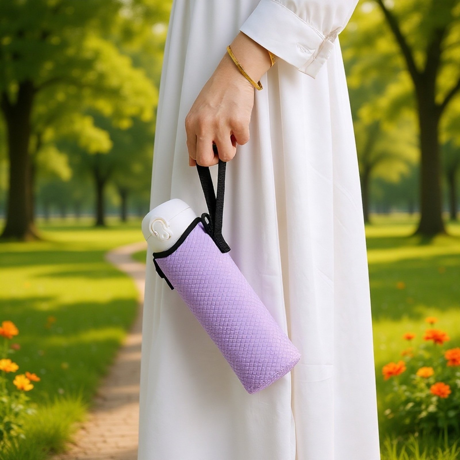 手提・斜めがけ両用 多機能携帯水筒カバー 保温カップケース