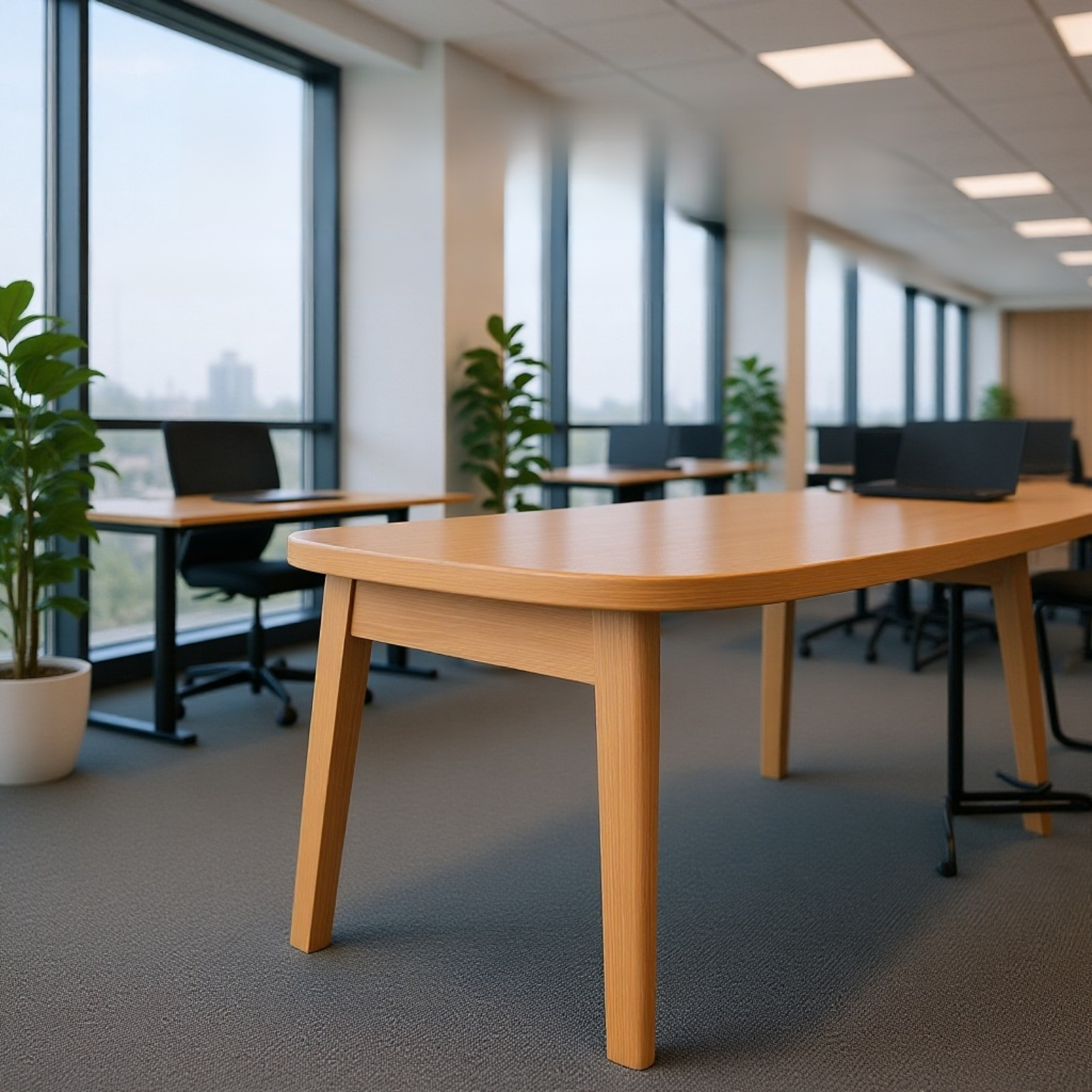 다양한 용도로 활용 가능한 원목 테이블