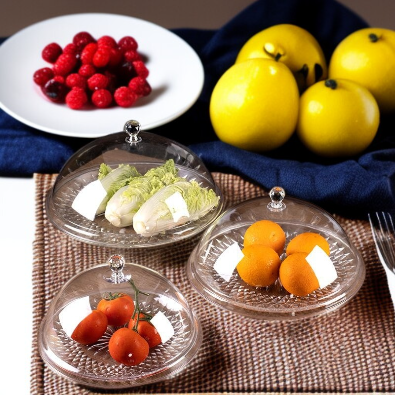 뚜껑 투명 아크릴 원형 말린 과일 쟁반