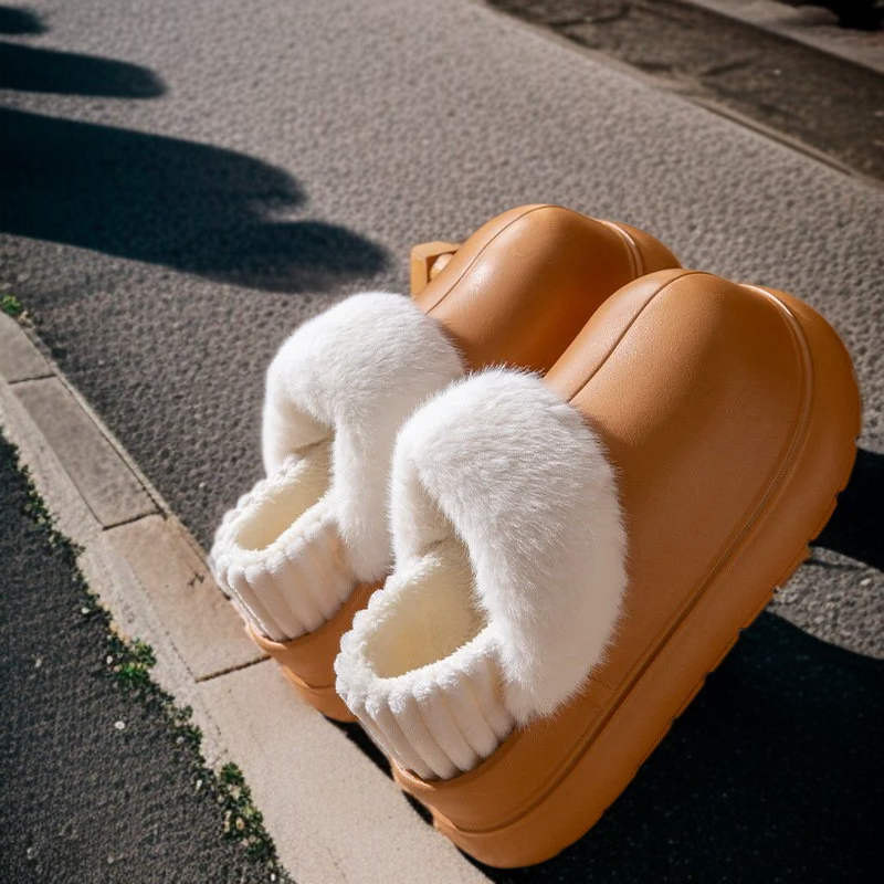 겨울용 두꺼운 바닥 분리형 보온 슬리퍼