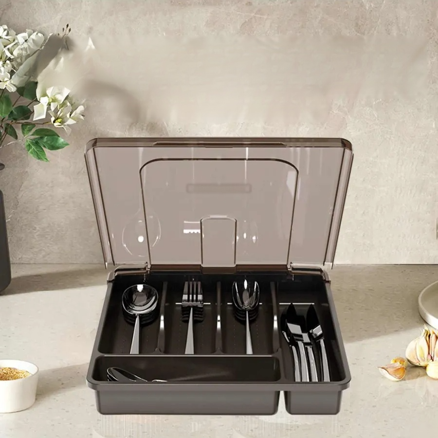 Besteckaufbewahrungsbox mit Trennwand