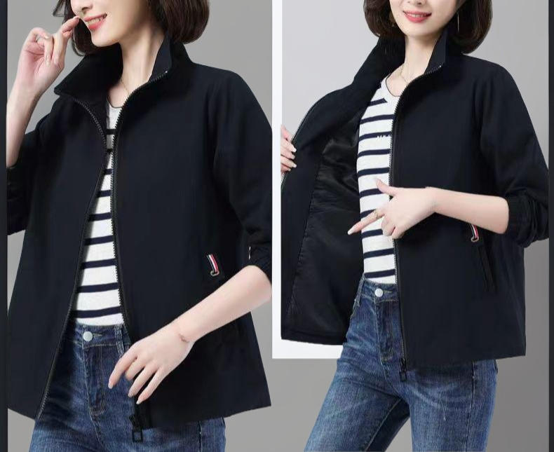 캐주얼한 느낌의 느슨한 재킷 스타일
