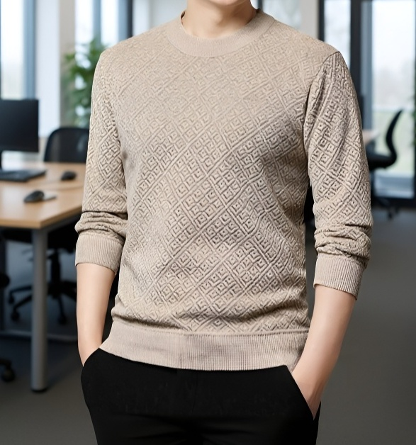 따뜻한 남자 겨울 캐주얼 상의 착용샷