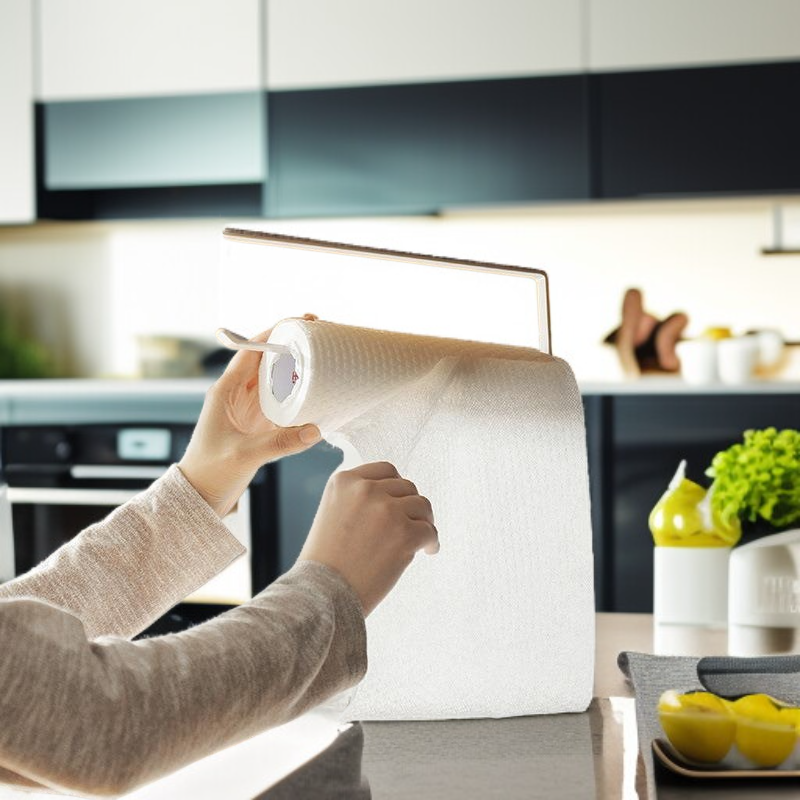 ชั้นวางกระดาษทิชชูในครัวแบบไม่ต้องเจาะผนัง แขวนของได้หลายแบบ สไตล์ญี่ปุ่น