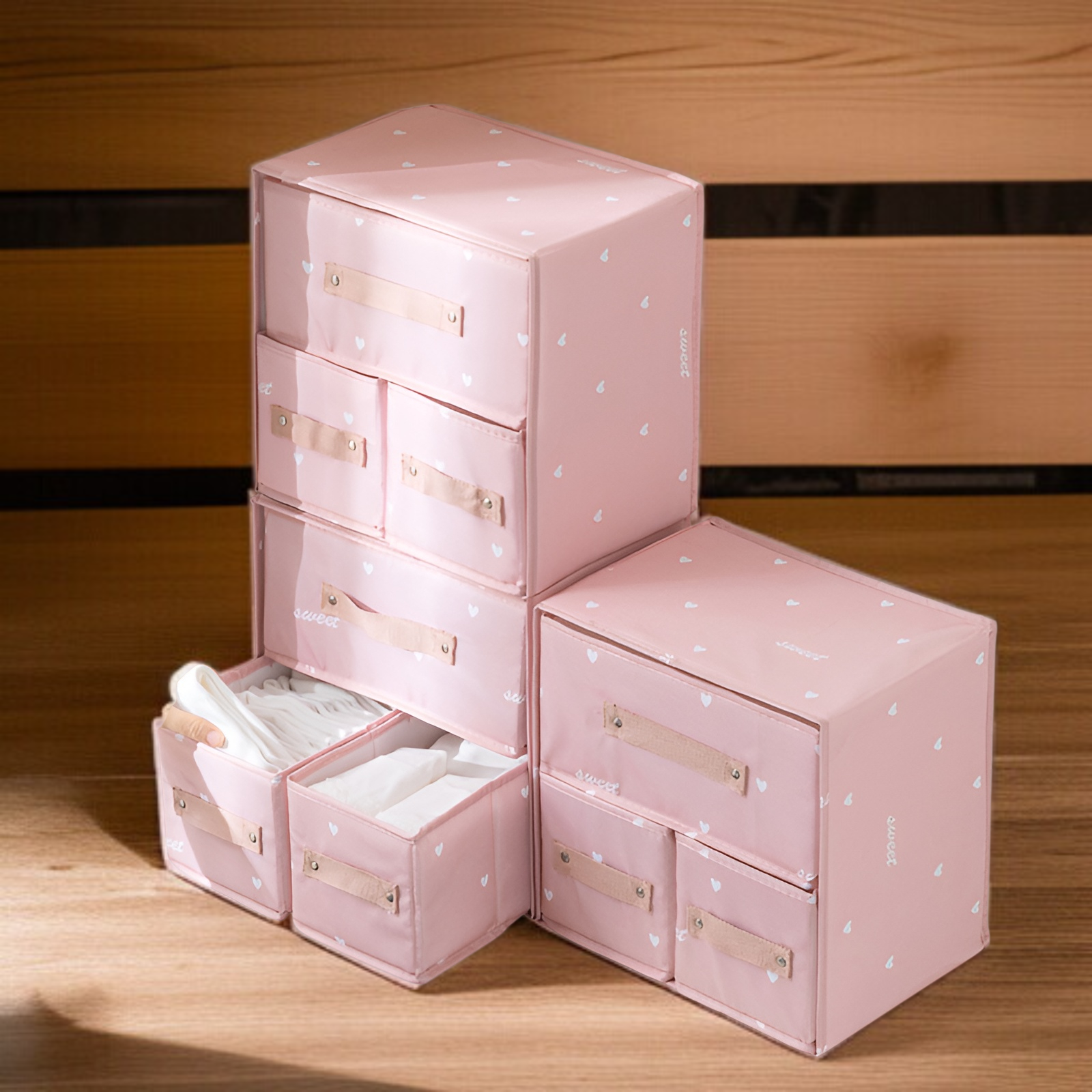 新しい引き出し式衣類収納ボックス収納家庭用バスケットボックス収納ボックス布製ワードローブ収納ボックス衣類大型ボックス