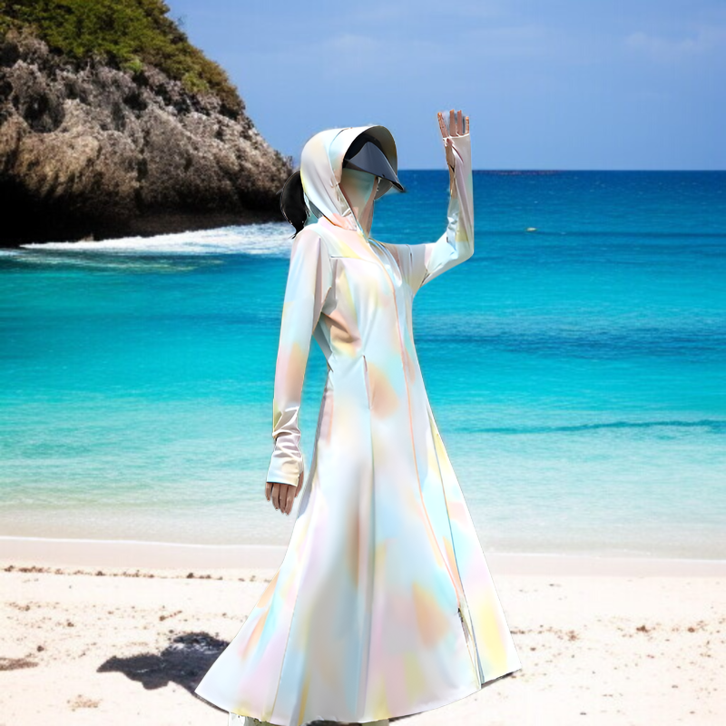 紫外線対策日焼け止め服オリジナルヤーンスーパーロング日焼け止め服全身大つば日焼け止め服アイスシルク通気性UF50+日焼け止め服日焼け止めショール女性