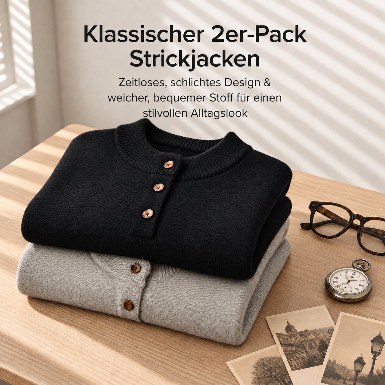Modischer Herren-Strickpullover im Loose Fit