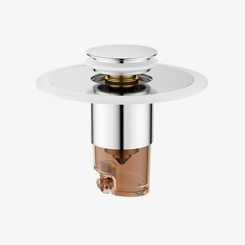 プッシュ式洗面台水漏れプラグステンレススチールバウンスコア洗面台シンク排水口消臭ユニバーサルアーティファクト