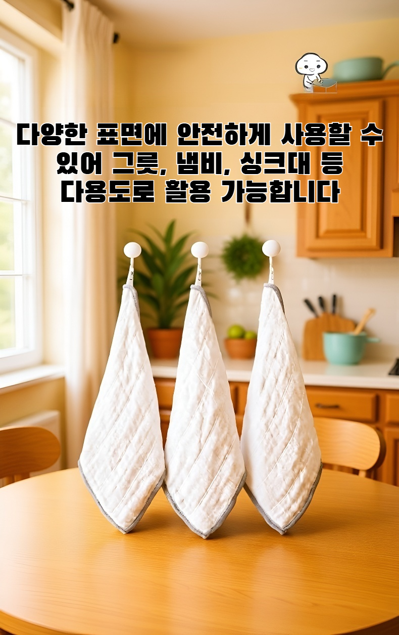 강력한 세척력의 두꺼운 메쉬 천 제품 사진