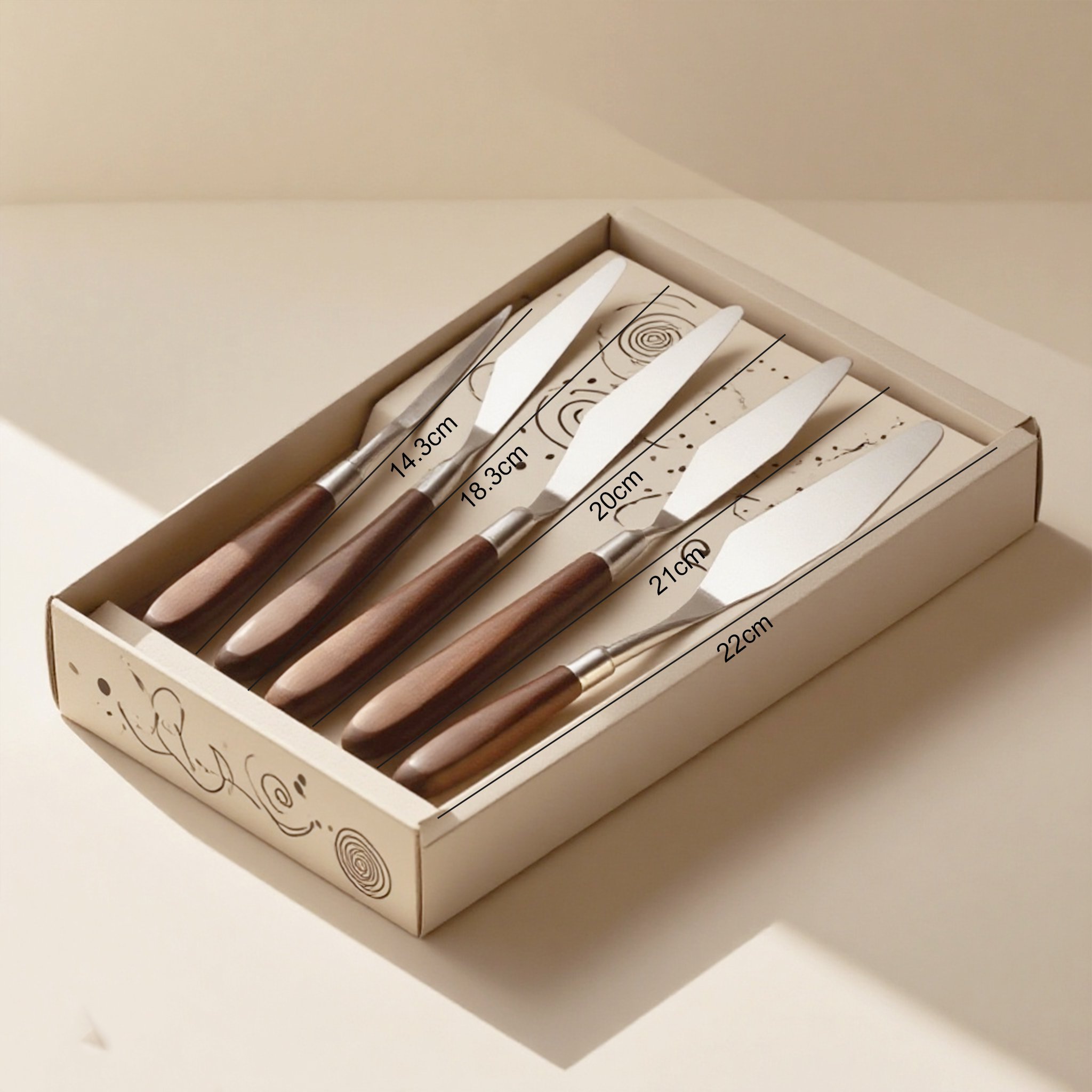 パレットナイフを使った油絵制作シーン