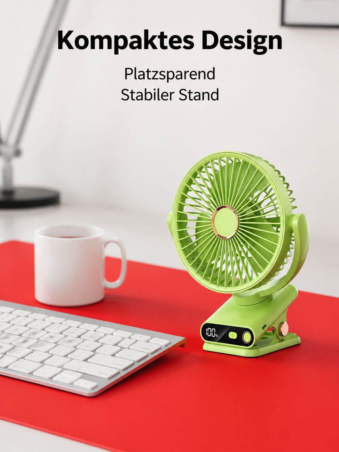 Ventilator mit einstellbarer Windstärke und Oszillationsfunktion