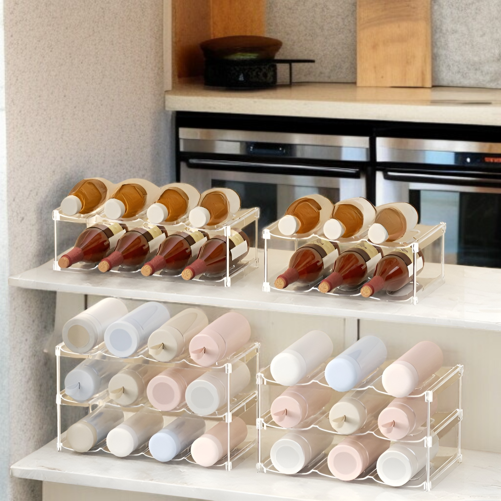 デスクトップに設置したカップ収納ラック