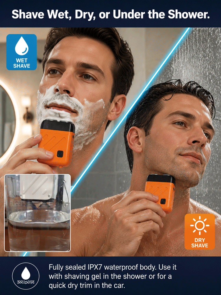 【50% Off Sale】Dual-Head Portable Electric Shaver