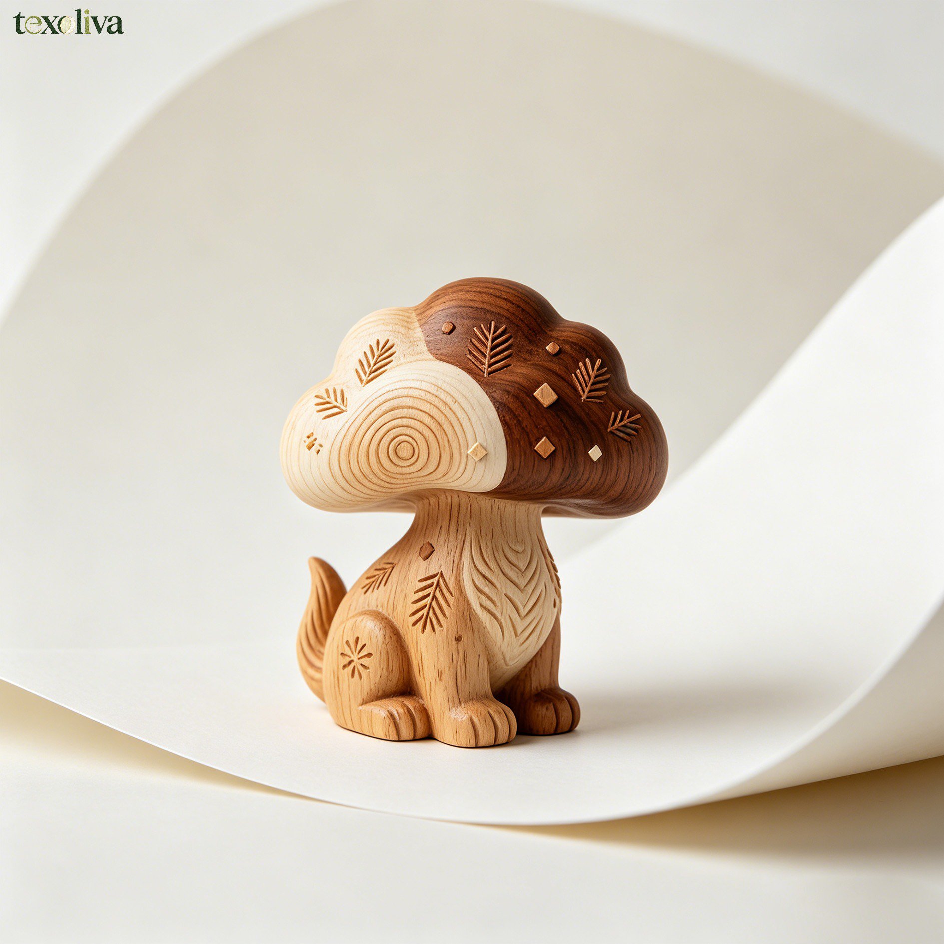 Wooden decorative ornaments (2 pieces)