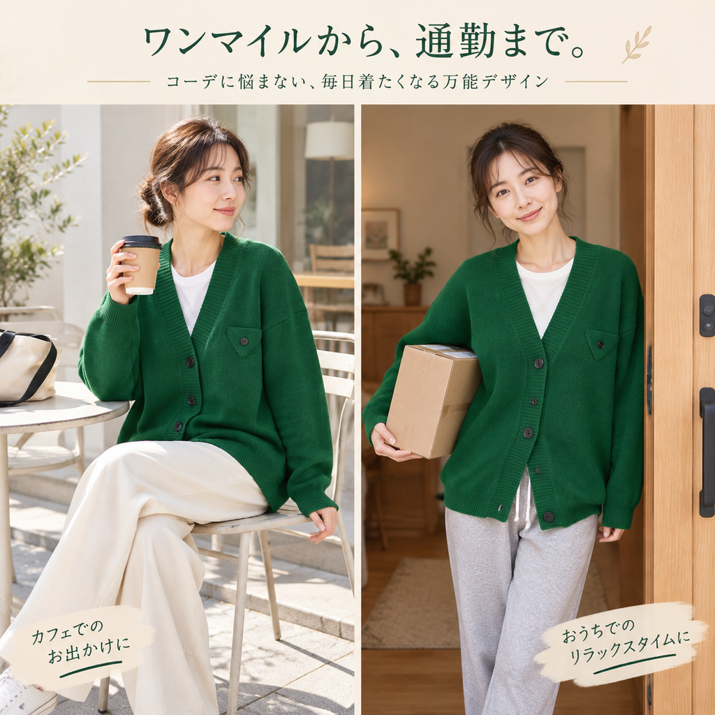 春秋冬 レディース レトロ長袖カーディガン ニット